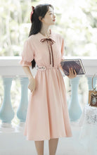 画像をギャラリービューアに読み込む, 秘密の花言葉を教えてくれたあの子のパフスリーブリボンワンピース_N3533