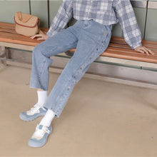 画像をギャラリービューアに読み込む, 友達とシェアハウスをするあの子のサイドフラワー刺繡デニム_N3436