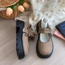 画像をギャラリービューアに読み込む, マシュマロを焼くあの子のポイントリボン厚底メリージェーンシューズ_N2957