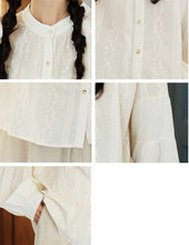 画像をギャラリービューアに読み込む, 森のお友達が訪ねて来た日の刺繍ボリュームブラウス_N2949