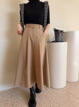 画像をギャラリービューアに読み込む, パリに住んでるあの子のハイウエストAラインスカート_N3411