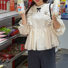 画像をギャラリービューアに読み込む, みんなが憧れるあの子が着ていた刺繍フリルブラウス_N3437