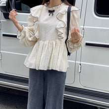 画像をギャラリービューアに読み込む, みんなが憧れるあの子が着ていた刺繍フリルブラウス_N3437