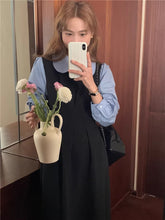 画像をギャラリービューアに読み込む, お花屋さんを夢見る女の子のバイカラーAラインワンピース_N1487