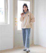 画像をギャラリービューアに読み込む, 友達とシェアハウスをするあの子のサイドフラワー刺繡デニム_N3436