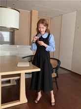 画像をギャラリービューアに読み込む, お花屋さんを夢見る女の子のバイカラーAラインワンピース_N1487