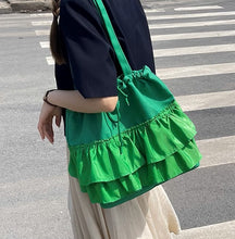 画像をギャラリービューアに読み込む, 甘いカフェオレが好きな女の子のフリルキャンバストートバッグ_N2525