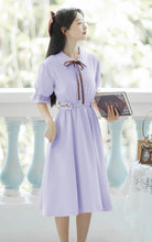 画像をギャラリービューアに読み込む, 秘密の花言葉を教えてくれたあの子のパフスリーブリボンワンピース_N3533