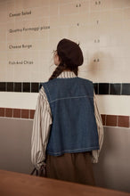 画像をギャラリービューアに読み込む, 【2点セット】クラシカルな街を歩くデニムベストセットシャツ_N1642
