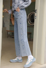 画像をギャラリービューアに読み込む, 友達とシェアハウスをするあの子のサイドフラワー刺繡デニム_N3436