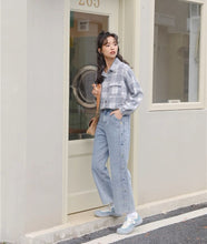 画像をギャラリービューアに読み込む, 友達とシェアハウスをするあの子のサイドフラワー刺繡デニム_N3436