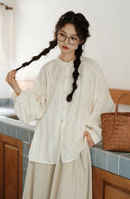 画像をギャラリービューアに読み込む, 森のお友達が訪ねて来た日の刺繍ボリュームブラウス_N2949