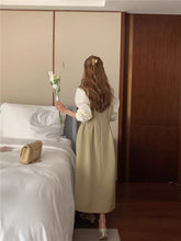 画像をギャラリービューアに読み込む, お花屋さんを夢見る女の子のバイカラーAラインワンピース_N1487