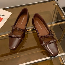 画像をギャラリービューアに読み込む, 日傘をさして散歩する日のダブルストラップリボンパンプス_N3428