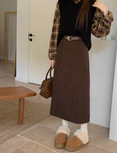 画像をギャラリービューアに読み込む, 休日に図書館に行く日のコーデュロイナロースカート_N1917