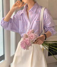 画像をギャラリービューアに読み込む, 部屋に飾るお花を買いに行くマルチストライプシャツ_N1997
