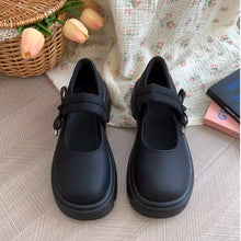 画像をギャラリービューアに読み込む, マシュマロを焼くあの子のポイントリボン厚底メリージェーンシューズ_N2957