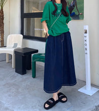 画像をギャラリービューアに読み込む, 焼き立てパンを買いに行くデニムAラインスカート_N3459