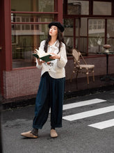 画像をギャラリービューアに読み込む, 読書家な彼女のハイウエストタックワイドバルーンデニム_N1723