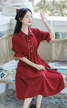 画像をギャラリービューアに読み込む, 秘密の花言葉を教えてくれたあの子のパフスリーブリボンワンピース_N3533