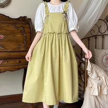 画像をギャラリービューアに読み込む, 【2点セット】アンティークの小物を探しに行く日のブラウスセットギャザージャンパースカート_N2513