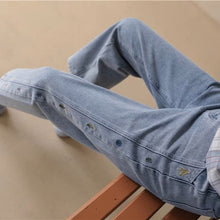 画像をギャラリービューアに読み込む, 友達とシェアハウスをするあの子のサイドフラワー刺繡デニム_N3436