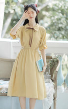 画像をギャラリービューアに読み込む, 秘密の花言葉を教えてくれたあの子のパフスリーブリボンワンピース_N3533