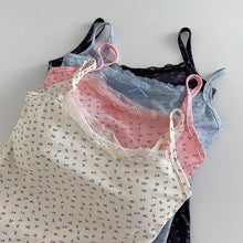 画像をギャラリービューアに読み込む, ラベンダーの香りが好きな女の子の花柄ショート丈キャミソール_N2203