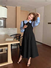 画像をギャラリービューアに読み込む, お花屋さんを夢見る女の子のバイカラーAラインワンピース_N1487