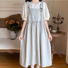 画像をギャラリービューアに読み込む, 【2点セット】アンティークの小物を探しに行く日のブラウスセットギャザージャンパースカート_N2513
