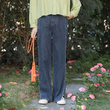 画像をギャラリービューアに読み込む, お花のフレグランスをまとう女の子のサイドスリット刺繍デニムパンツ_N2018