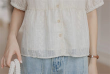 画像をギャラリービューアに読み込む, エッフェル塔を見ながらランチする日のVネックフレアブラウス_N2418