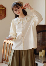 画像をギャラリービューアに読み込む, ホットケーキを作ってくれたあの子のフラワー刺繍ブラウス_N3431