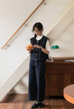 画像をギャラリービューアに読み込む, 【2点セット】何でも教えてくれるあの子のデニムベストセットアップ_N2280