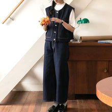 画像をギャラリービューアに読み込む, 【2点セット】何でも教えてくれるあの子のデニムベストセットアップ_N2280