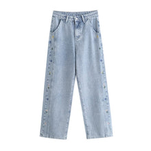 画像をギャラリービューアに読み込む, 友達とシェアハウスをするあの子のサイドフラワー刺繡デニム_N3436