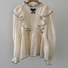 画像をギャラリービューアに読み込む, みんなが憧れるあの子が着ていた刺繍フリルブラウス_N3437