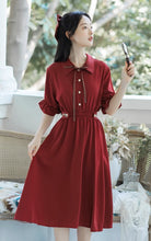 画像をギャラリービューアに読み込む, 秘密の花言葉を教えてくれたあの子のパフスリーブリボンワンピース_N3533