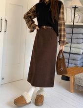 画像をギャラリービューアに読み込む, 休日に図書館に行く日のコーデュロイナロースカート_N1917