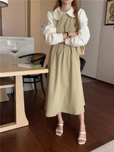 画像をギャラリービューアに読み込む, お花屋さんを夢見る女の子のバイカラーAラインワンピース_N1487