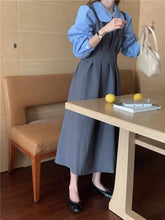 画像をギャラリービューアに読み込む, お花屋さんを夢見る女の子のバイカラーAラインワンピース_N1487