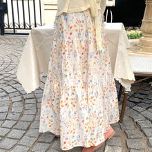 画像をギャラリービューアに読み込む, パリのカフェで出会ったあの人のフラワーデザインティアードスカート_N3517