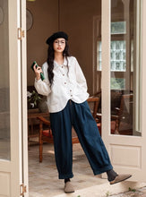 画像をギャラリービューアに読み込む, 読書家な彼女のハイウエストタックワイドバルーンデニム_N1723