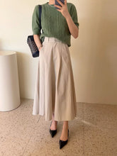 画像をギャラリービューアに読み込む, パリに住んでるあの子のハイウエストAラインスカート_N3411