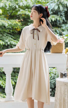 画像をギャラリービューアに読み込む, 秘密の花言葉を教えてくれたあの子のパフスリーブリボンワンピース_N3533