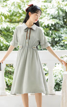 画像をギャラリービューアに読み込む, 秘密の花言葉を教えてくれたあの子のパフスリーブリボンワンピース_N3533