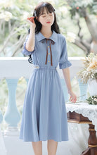 画像をギャラリービューアに読み込む, 秘密の花言葉を教えてくれたあの子のパフスリーブリボンワンピース_N3533