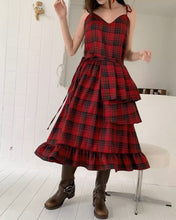 画像をギャラリービューアに読み込む, 恋する女の子のフリルチェックキャミワンピース_N3506