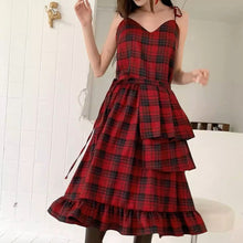 画像をギャラリービューアに読み込む, 恋する女の子のフリルチェックキャミワンピース_N3506
