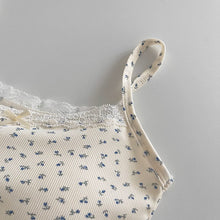 画像をギャラリービューアに読み込む, ラベンダーの香りが好きな女の子の花柄ショート丈キャミソール_N2203